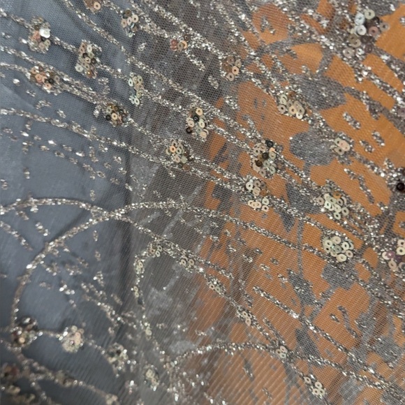 Women’s Formal Dress Size Small Aspeed A-Line Silver Beaded    Prom Gown NEW - Picture 5 of 13